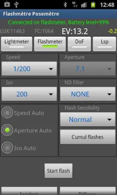 FlashMeter and Lightmeter android App screenshot 10