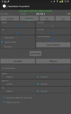 FlashMeter and Lightmeter android App screenshot 6